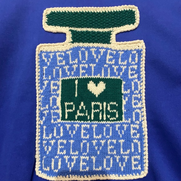 Michaela Buerger Blue ‘I love Paris’ Sweatshirt - Picture 2 of 3